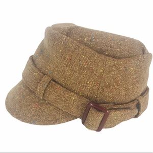 San Diego Hat Co Tweed Side Buckle Newsboy Cap OS